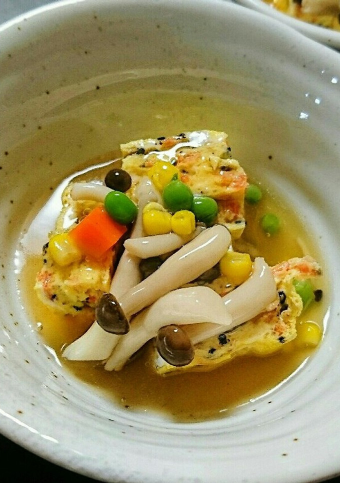 【★だし巻き玉子のきのこあんかけ★】-レシピのメイン写真