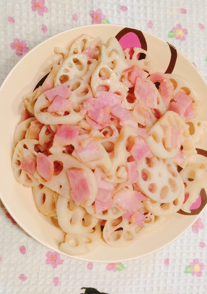 超簡単！蓮根とベーコンの醤油炒め-レシピのメイン写真