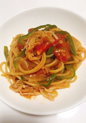 ノンオイル＊ワンポットナポリタン＊パスタ-レシピのメイン写真