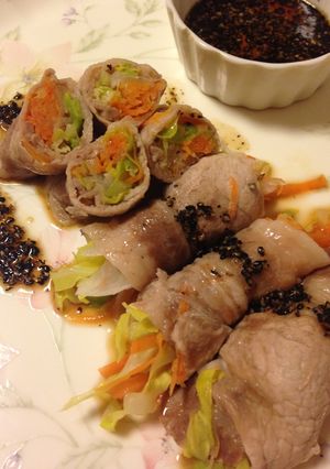 超簡単！旬の野菜の肉巻きレンジ蒸し-レシピのメイン写真