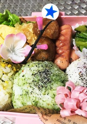 娘弁当･3色おにぎり-レシピのメイン写真