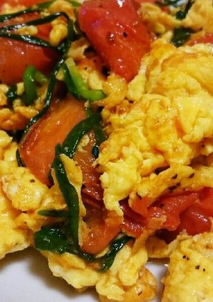 トマトとたまごとニラの中華炒め-レシピのメイン写真