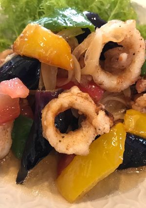 ヤリイカと素揚げ野菜の南蛮漬け-レシピのメイン写真