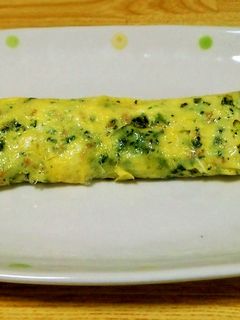 青菜の混ぜご飯の素で玉子焼き!-レシピのメイン写真