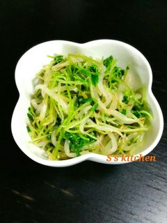 レンジで簡単♪もやしと豆苗のナムル☆-レシピのメイン写真