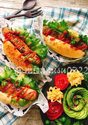 お砂糖なし☆塩味もっちりホットドッグ-レシピのメイン写真