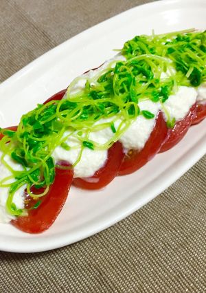 冷やしトマトの豆腐ソースかけ-レシピのメイン写真