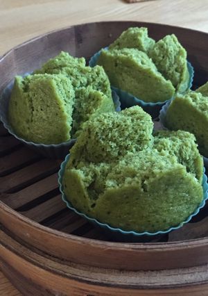 油ゼロ＊よもぎ香る簡単よもぎ蒸しパン-レシピのメイン写真