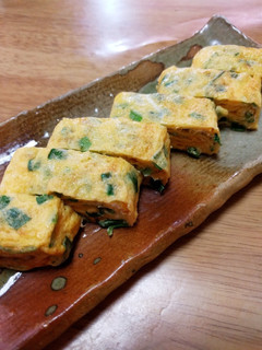 簡単♪ふわコクのニラ玉子焼き♥-レシピのメイン写真