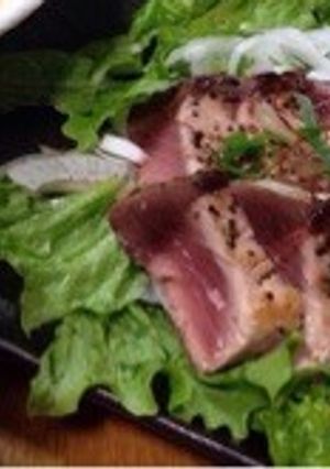 ぶりのたたきサラダ♪かんずりドレッシング-レシピのメイン写真