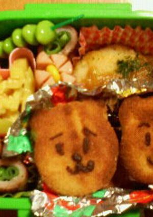 くまのラスク弁当（パンでキャラ弁）-レシピのメイン写真