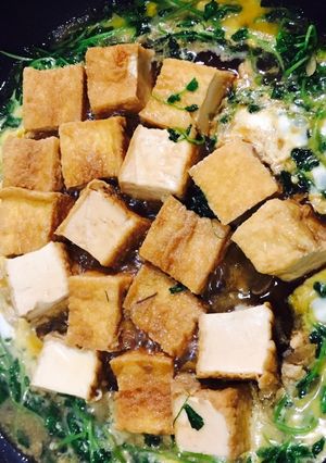 豆苗と厚揚げの卵とじ-レシピのメイン写真