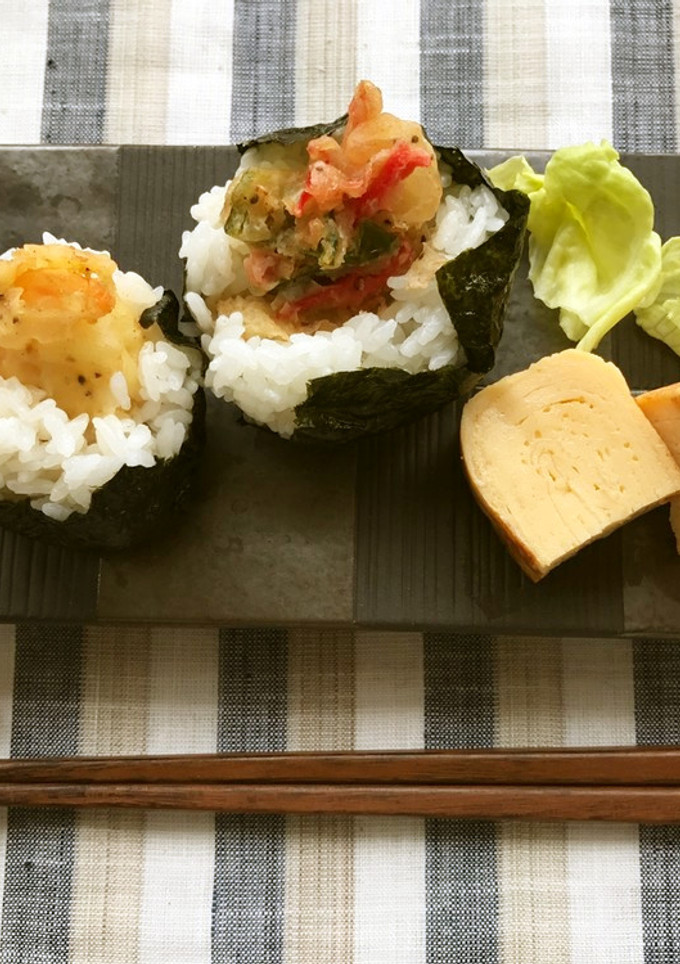 天むす♬海老とかき揚げ-レシピのメイン写真