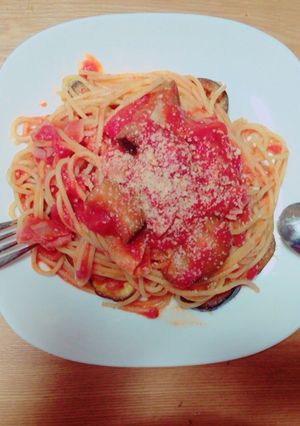 ナスとベーコンのトマトパスタ-レシピのメイン写真