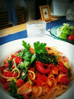 タコとトマトのパスタ(オクトパスタ)-レシピのメイン写真