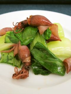 ほたるいかとチンゲン菜のニンニク炒め-レシピのメイン写真