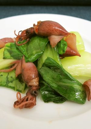 ほたるいかとチンゲン菜のニンニク炒め-レシピのメイン写真