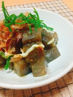 【龍愛】こんにゃくのにんにくマヨ炒め-レシピのメイン写真