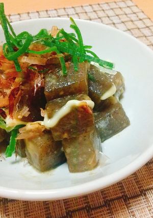 【龍愛】こんにゃくのにんにくマヨ炒め-レシピのメイン写真