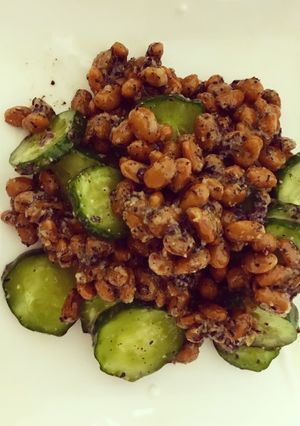 簡単節約 納豆とキュウリのゆかりナムル-レシピのメイン写真
