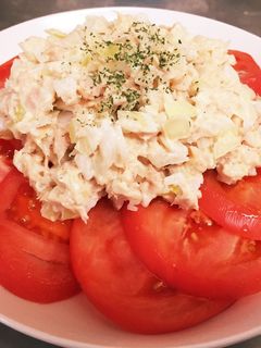超簡単ツナと玉ねぎのトマトサラダ-レシピのメイン写真