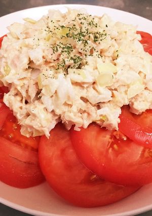 超簡単ツナと玉ねぎのトマトサラダ-レシピのメイン写真