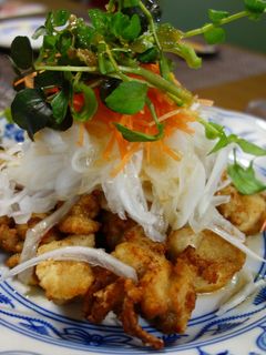 新玉葱とから揚げ 新玉葱ドレッシングで-レシピのメイン写真