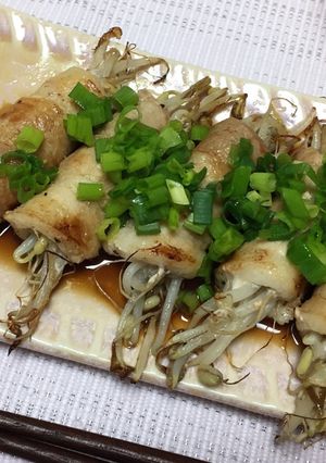 節約♪サッパリ！ポンわさ豚巻き(^^)-レシピのメイン写真