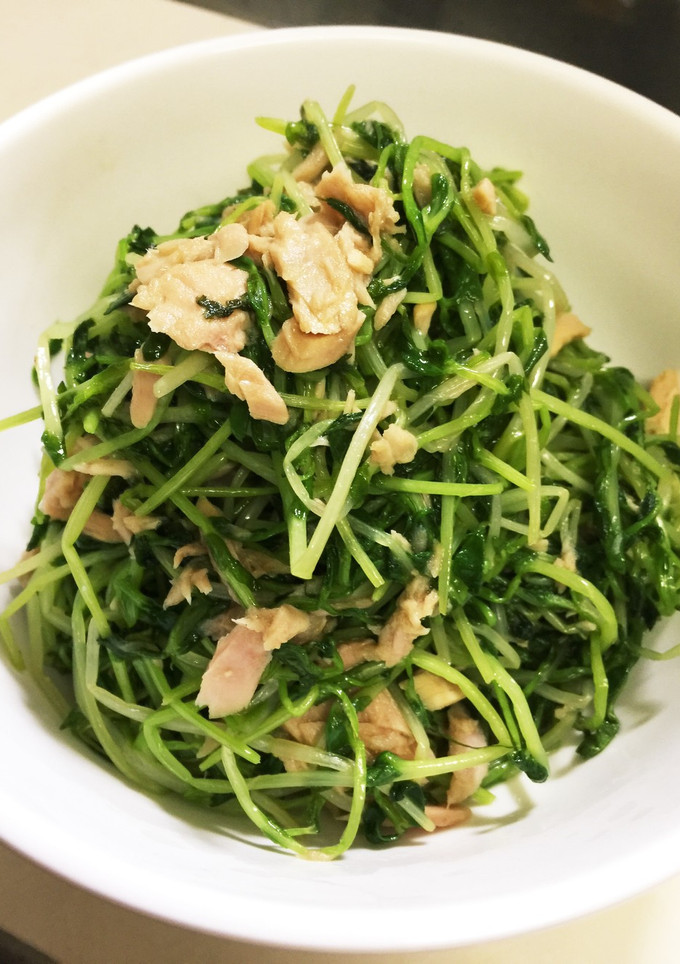 簡単！豆苗とツナのごま油炒め-レシピのメイン写真