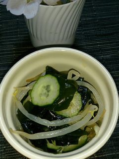 わかめともやしときゅうりの酢の物-レシピのメイン写真