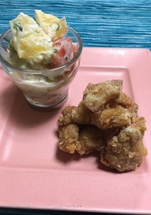 オニオン唐揚げと日向夏のライタ風サラダ-レシピのメイン写真