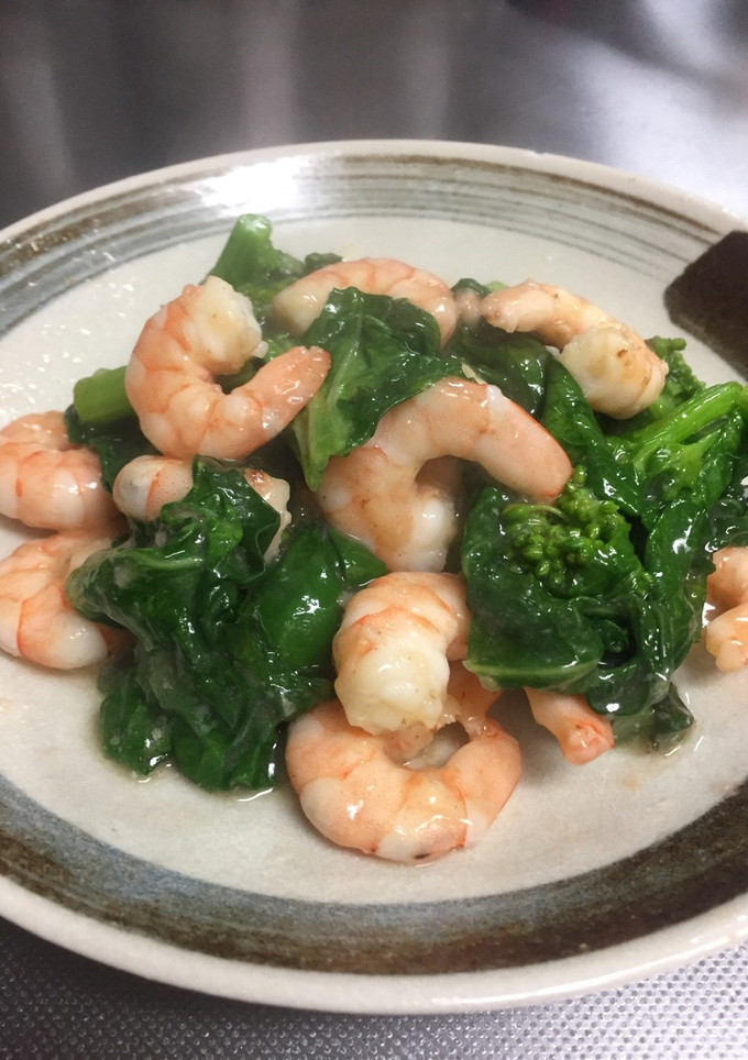 なばなとエビの中華炒め-レシピのメイン写真