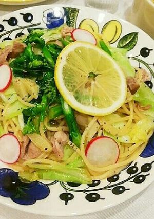 豚肉とキャベツのレモンバターパスタ-レシピのメイン写真