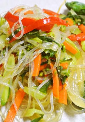 ♪白菜の菜の花♪ヘルシー白滝炒め-レシピのメイン写真