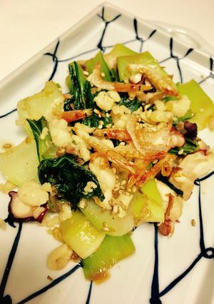 たこと青梗菜のいためもの-レシピのメイン写真