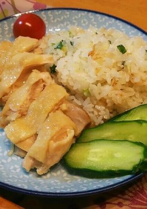 炊飯器で！香ばしシンガポールチキンライス-レシピのメイン写真