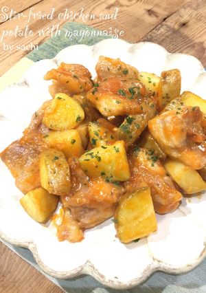 レンジで時短！鶏肉とじゃがいものマヨ炒め-レシピのメイン写真