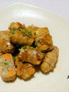 お弁当にも!オイマヨ肉巻きごぼう!-レシピのメイン写真