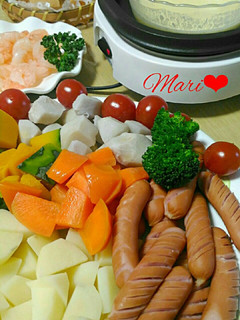 レンジでチーズフォンデュ☆ホットプレート-レシピのメイン写真