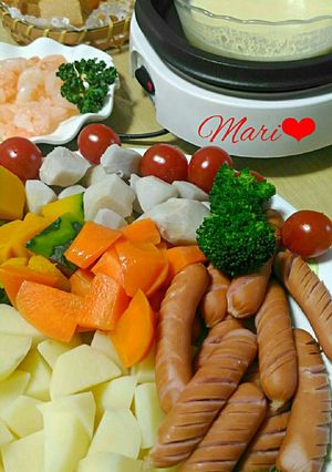 レンジでチーズフォンデュ☆ホットプレート-レシピのメイン写真