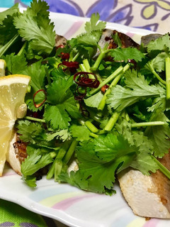 タイ風ブリの照り焼き(パクチーMAX)-レシピのメイン写真