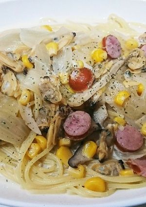 我が家の絶品あさりのスープパスタ♡-レシピのメイン写真