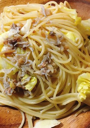 春キャベツとシラスのアンチョビパスタ-レシピのメイン写真