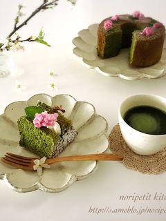 ノンオイルdeふわふわ〜抹茶シフォン♡-レシピのメイン写真