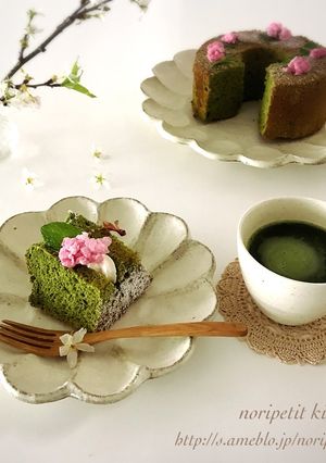 ノンオイルdeふわふわ〜抹茶シフォン♡-レシピのメイン写真