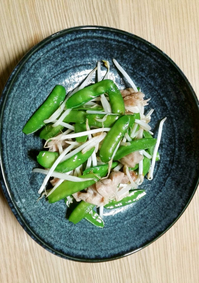 絹さやともやしと鶏もも肉の中華味-レシピのメイン写真