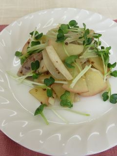 りんごと豚肉のさわやかマスタード炒め-レシピのメイン写真