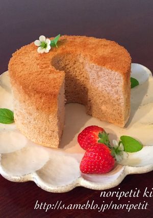 ノンオイルdeふわふわ〜いちごシフォン♡-レシピのメイン写真
