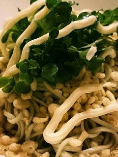 ひとりランチに簡単♬かいわれ揚げマヨ蕎麦-レシピのメイン写真