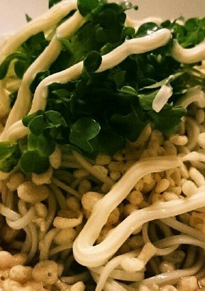 ひとりランチに簡単♬かいわれ揚げマヨ蕎麦-レシピのメイン写真
